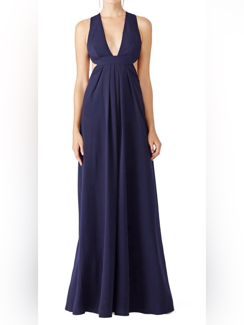 Jill Stuart Deep Navy Halter Maxi Skirt